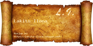 Lakits Ilona névjegykártya