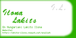 ilona lakits business card